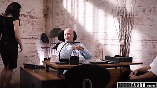 Whitney Wright Gets Dominated By Boss In Front Of Stepson - Rough Fuck & Cumshot