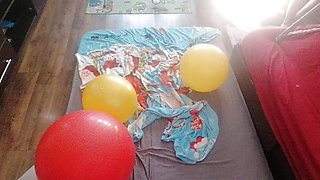 Amateur couple romantic foreplay in the bedroom.