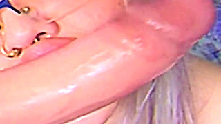 Blowjob Practice with My Big Realistic Dildo