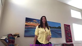 Mature dark-haired, Alexis is flashing her sausage deep-throating and tit-banging routne, in front of the camera