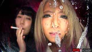 Risa and Yua Nanami Humiliate You with Saliva-drenched Tongues and Smoky Breath. a Filthy POV Punishment Dripping with Spit