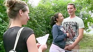 Young Couple Gets Money For Public Foursome