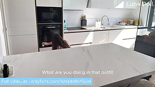 I was so horny ! So he fucked me in the kitchen !