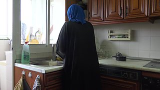 Muslim Wife Is Fucked Hard While Doing the Dishes