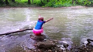 Kaley: Upskirt at River