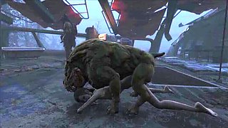 Cute Anime Hentai: Fallout 4 Monster Fuck in the Crash Lair