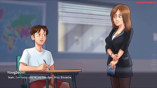 He can't resist his busty stepmom's huge boobs in this intense scenario