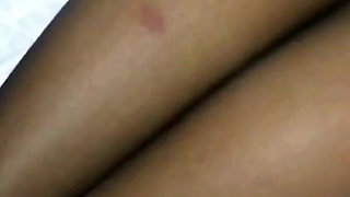 Young Girl Giving Pleasure with Her Pantyhose Feet