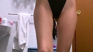 Blonde tight pussy babe solo toy fun in glamour masturbation