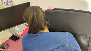 Creampie From the Boss! Secretary Nora Spreads Her Legs