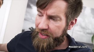 Butt Fucking on top with bfs lucky dad