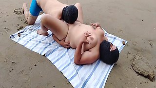 Incredible!! I Fuck My Big Tits Stepmom On A Nudist Beach