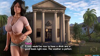 Sexy anime girl with the perfect body has some fun in 3D