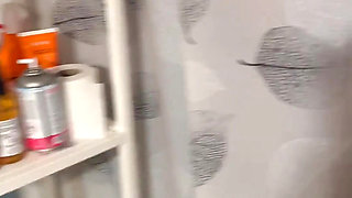 POV My Neighbor Taking a Bath and Being Fisted