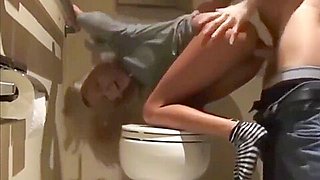 Teacher fucks student at school toilet