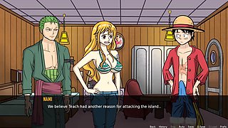 Nami from One Piece gets animated in a wild hentai scene
