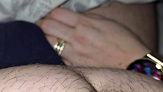 Step mom hand slip on step son underwear touching his cock