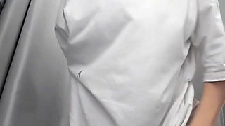 Stunning girl loves to tease you in the locker room