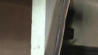 Mature cock in sexy tattooed pussy in dogging position