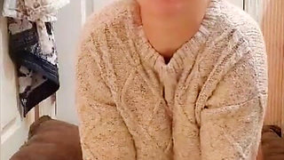 I Fucked Myself for My 69f Mistress as She Demanded in Her Sweater Till I Came