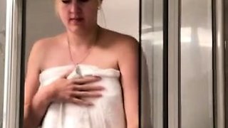 Small titted blonde