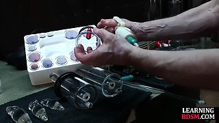 Stunning horny bae pussytoyed by master