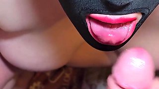 Beautiful Step Mom Edging Lick and Blowjob Ends with Facial. 4K