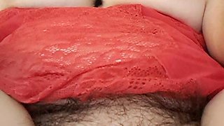 Stepmom Showing Stepson's Milk in Her Hairy Vagina