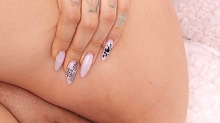 Mmmm She Sucks a Big Dildo so Sweetly and Swallows Sperm - Creampie in Pussy!