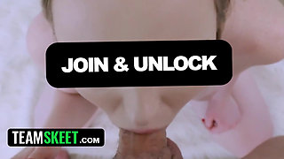 Blue-Eyed Redhead With a Big Ass Agrees to Her First Porn Shoot and Milks a Big Fat Cock