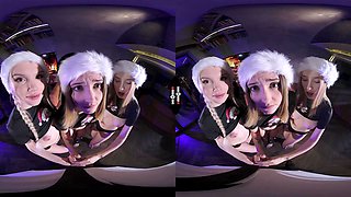 Polly Yangs, Milka Way & Funky Town VR Porn: Stepdaddy Knows What He Wants For Xmas - DarkRoomVR