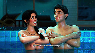 Seductive Swimmer Sucking Cock in the Swimming Pool