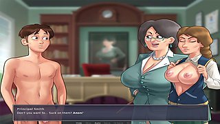 Summertime saga eve, cartoon monster, korean big tits