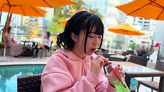 Amateur Asian teen sucks this big hard cock
