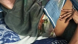 Nattukattai Tamil Aunty on Bed