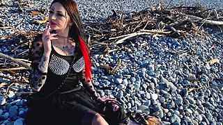 I like to smoke and look at the sea with my human ashtray next to me. Cigarette smoking fetish