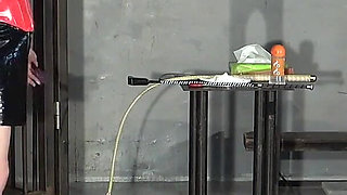 Two Masochists Push Each Other's Asses with Anal Dildos Inserted, Masturbation Show, Licking and Cleaning Own Semen