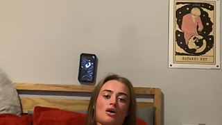 Tattooed 19 y.o old goth moans softly feeling every inch of her fingers