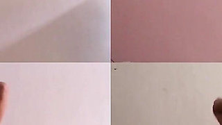 Posing Naked in 4 Screens