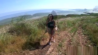 Amateur BABE gets FUCKED ! gets mouthful of CUM in public in a nature park!