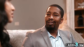 Asian mature employee has to get laid a BIG BLACK DICK