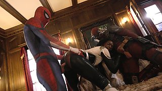 Seth Gamble and Tyler Cruise in a hot ebony parody scene