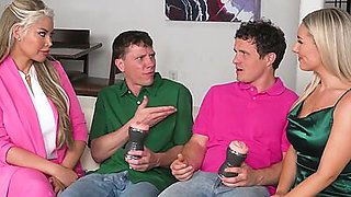 Stepmoms helps Rion and Robby release their jizz