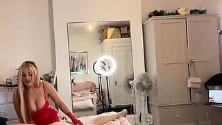 Sexy Blonde Milf fingers herself on webcam