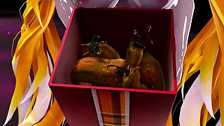 Foxy 3D Superwoman bounces up and down on a cock