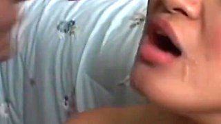Hot Asian loves to suck and deepthroat big black cock