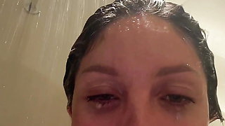 BUSTY Hot MILF gets CAUGHT MASTURBATING and SQUIRTING in the shower