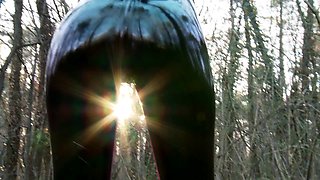 Latex slut solo anal masturbation
