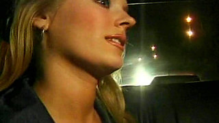 Beautiful classic dolls having lesbo fun in the backseat of a cab