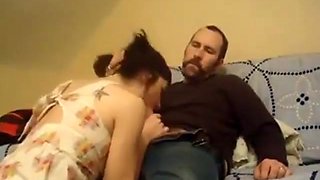 Husbands big cock fucking his wife